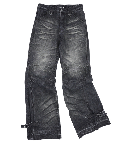 GLACK(グラック)の「GP192 ジャックフラップ ドミンゴ ウォッシュ フレアデニムパンツ (BLACK)(デニムパンツ・レディース・その他・LARGE/SMALL/MEDIUM)」の8枚目の写真