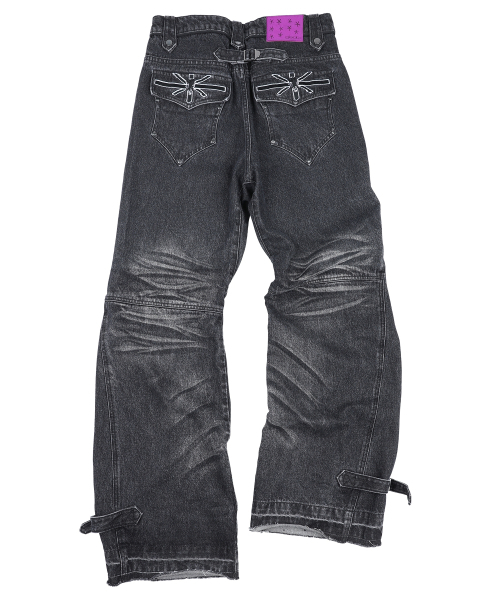 GLACK(グラック)の「GP192 ジャックフラップ ドミンゴ ウォッシュ フレアデニムパンツ (BLACK)(デニムパンツ・レディース・その他・LARGE/SMALL/MEDIUM)」の9枚目の写真