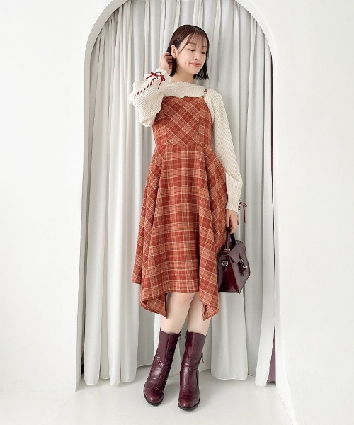 F i.n.t(フィント)の「プチレースアップケーブルニットプルオーバー/fint フィント(ニット/セーター・レディース・レッド/アイボリー/ラベンダー・FREE)」の16枚目の写真