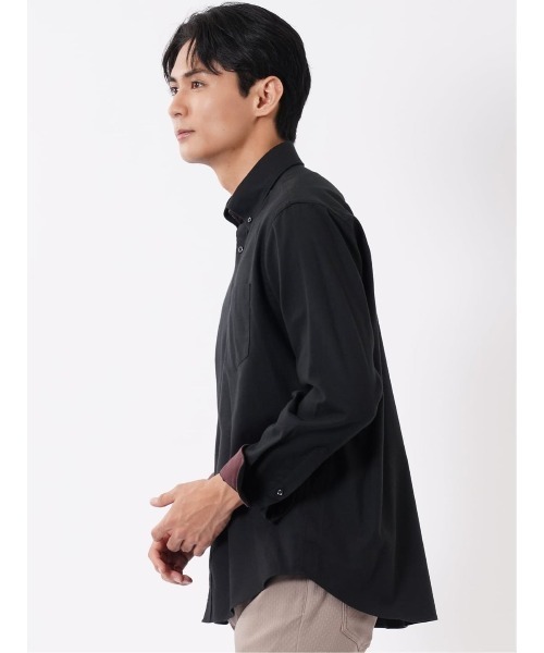 TAKA-Q（タカキュー）の「シャツ 長袖 メンズ 起毛 フランネル 綿 コットン ボタンダウン 無地（シャツ/ブラウス・メンズ・サックスブルー/ブラック/グレー系その他2/ボルドー・MEDIUM/X-LARGE/LARGE）」の13枚目の写真