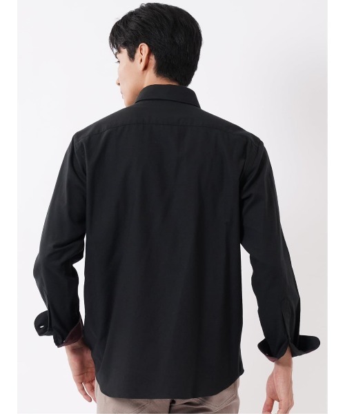 TAKA-Q（タカキュー）の「シャツ 長袖 メンズ 起毛 フランネル 綿 コットン ボタンダウン 無地（シャツ/ブラウス・メンズ・サックスブルー/ブラック/グレー系その他2/ボルドー・MEDIUM/X-LARGE/LARGE）」の14枚目の写真