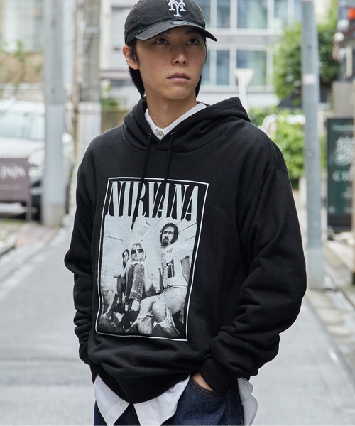 GOOD ROCK SPEED(グッドロックスピード)の「GOOD ROCK SPEED/グッドロックスピード NIRVANA Photo Graphic Hoodie フーディー アメカジ ロック ヴィンテージ ピグメント メンズ レディース 2026秋冬 秋服 冬服(パーカー・メンズ・ブラック・M/L/XL)」の20枚目の写真
