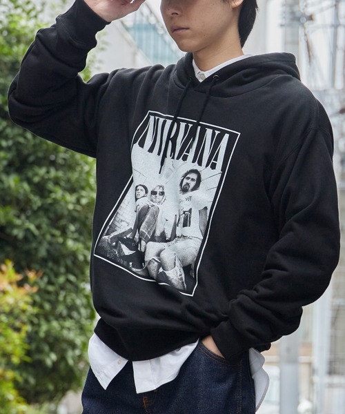 GOOD ROCK SPEED(グッドロックスピード)の「GOOD ROCK SPEED/グッドロックスピード NIRVANA Photo Graphic Hoodie フーディー アメカジ ロック ヴィンテージ ピグメント メンズ レディース 2026秋冬 秋服 冬服(パーカー・メンズ・ブラック・M/L/XL)」の19枚目の写真