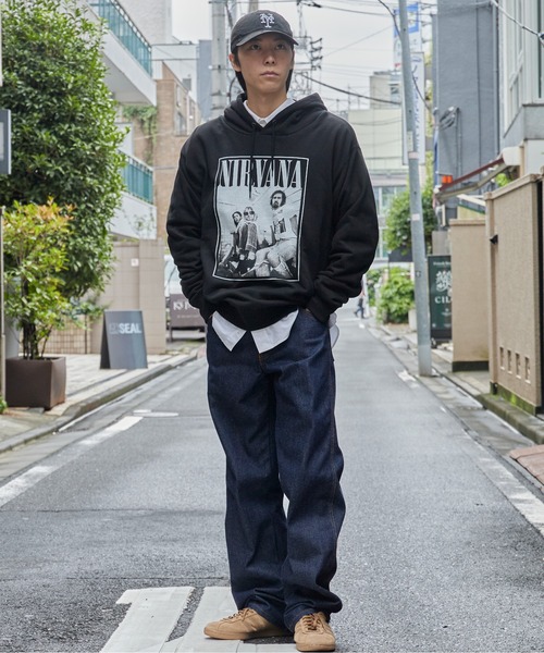 GOOD ROCK SPEED(グッドロックスピード)の「GOOD ROCK SPEED/グッドロックスピード NIRVANA Photo Graphic Hoodie フーディー アメカジ ロック ヴィンテージ ピグメント メンズ レディース 2026秋冬 秋服 冬服(パーカー・メンズ・ブラック・M/L/XL)」の18枚目の写真