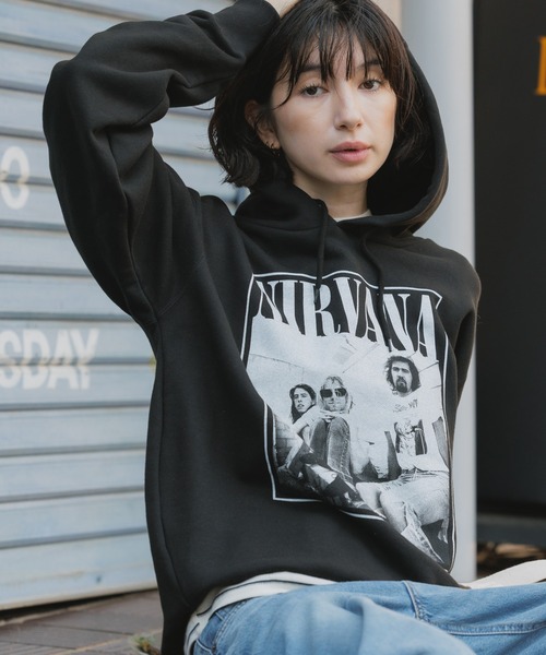 GOOD ROCK SPEED(グッドロックスピード)の「GOOD ROCK SPEED/グッドロックスピード NIRVANA Photo Graphic Hoodie フーディー アメカジ ロック ヴィンテージ ピグメント メンズ レディース 2026秋冬 秋服 冬服(パーカー・メンズ・ブラック・M/L/XL)」の12枚目の写真