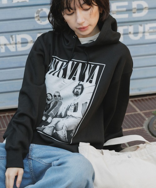 GOOD ROCK SPEED(グッドロックスピード)の「GOOD ROCK SPEED/グッドロックスピード NIRVANA Photo Graphic Hoodie フーディー アメカジ ロック ヴィンテージ ピグメント メンズ レディース 2026秋冬 秋服 冬服(パーカー・メンズ・ブラック・M/L/XL)」の10枚目の写真