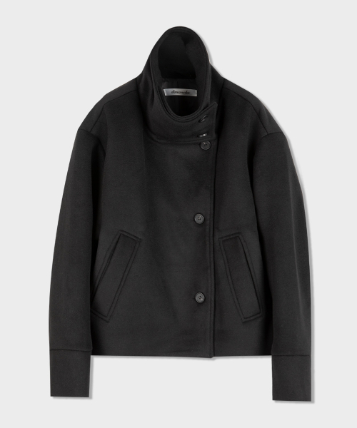 DIMANCHE(ディマンシュ)の「Double Breasted Short Coat (black)(チェスターコート・レディース・その他・FREE)」の3枚目の写真