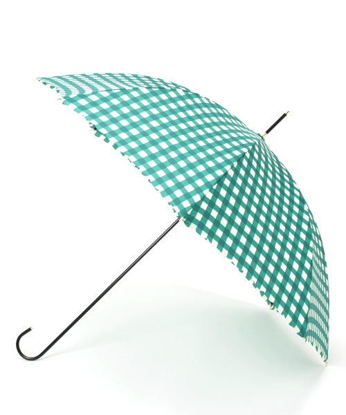 Wpc.(ダブリュピーシー)の「【w.p.c】ギンガムチェック【雨傘】(長傘・レディース・ブルー/グリーン/ブラック・フリー)」の2枚目の写真