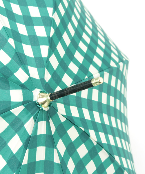 Wpc.(ダブリュピーシー)の「【w.p.c】ギンガムチェック【雨傘】(長傘・レディース・ブルー/グリーン/ブラック・フリー)」の6枚目の写真