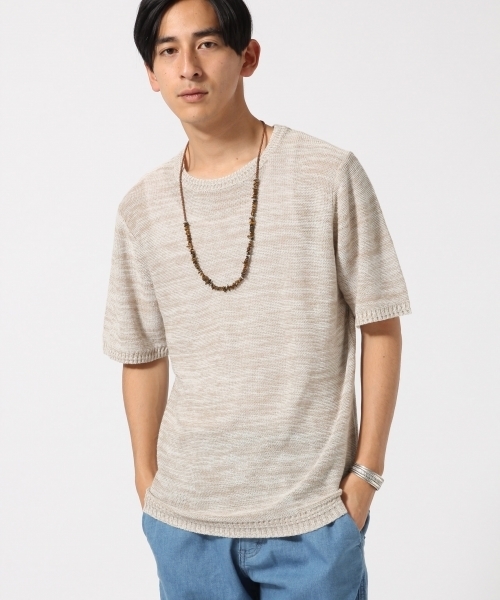 RAGEBLUE（レイジブルー）の「リネン混ニットクルー半袖/721390（ニット/セーター・メンズ・ホワイト/ベージュ/ライトブルー/ブラック/ベージュ系その他・MEDIUM/LARGE）」の21枚目の写真
