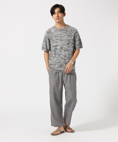 RAGEBLUE（レイジブルー）の「リネン混ニットクルー半袖/721390（ニット/セーター・メンズ・ホワイト/ベージュ/ライトブルー/ブラック/ベージュ系その他・MEDIUM/LARGE）」の14枚目の写真