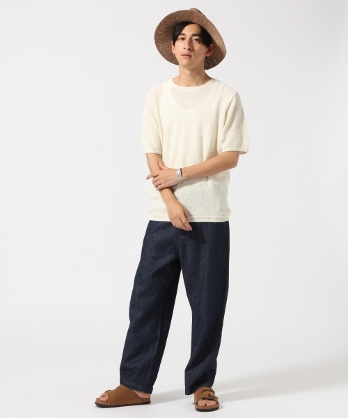 RAGEBLUE（レイジブルー）の「リネン混ニットクルー半袖/721390（ニット/セーター・メンズ・ホワイト/ベージュ/ライトブルー/ブラック/ベージュ系その他・MEDIUM/LARGE）」の15枚目の写真