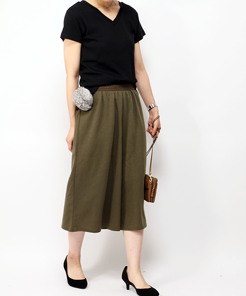 VENCEEXCHANGE(ヴァンスエクスチェンジ)の「ポンポン付きガウチョ(その他パンツ・レディース・ブラウン/ダークグリーン/ブラック/グレー/チャコールグレー/ホワイト・MEDIUM)」の6枚目の写真