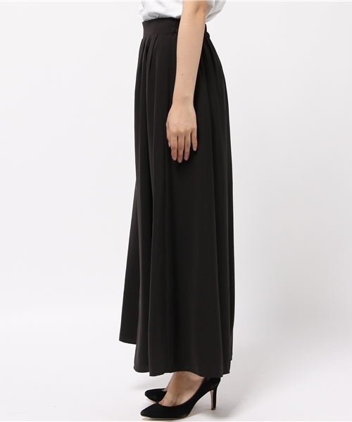 Re:EDIT（リエディ）の「フレアシルエットソフトツイルスカンツ/ワイドパンツ[2016秋新作][2016AW展示会][Re:EDIT/リエディ]（その他パンツ・レディース・モカ/ネイビー/ブラック/ピンクベージュ/ブラウン/グレー・MEDIUM/SMALL/LARGE）」の8枚目の写真