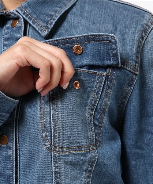 EGOIST（エゴイスト）の「スナップボタンデニムジャケット（デニム