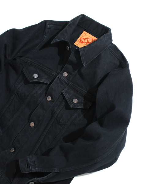 Denime(ドゥニーム)の「BLACK GARMENT DYE G-JKT-3rd-(デニムジャケット・メンズ・ブラック・SMALL/MEDIUM/LARGE)」の13枚目の写真