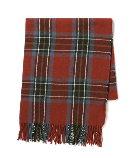 KOBE LETTUCE（コウベレタス）の「チェック柄大判フリンジストール（ストール/ショール・レディース・ホワイト×ブラック/グリーン×オレンジ/ブラウン/グリーン/ホワイト×ネイビー/ネイビー/ボルドー/ホワイト×グリーン/レッド系その他・FREE）」の17枚目の写真