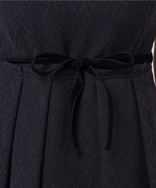 BLUE LABEL CRESTBRIDGE（ブルーレーベルクレストブリッジ）の「シャイニーランダムヘリンボーン　ワンピース（ワンピース・レディース・ネイビー/ベージュ・36/38）」の10枚目の写真