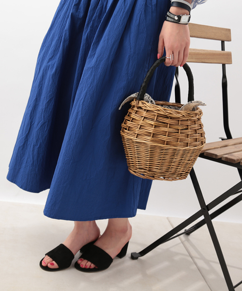 PAPILLONNER（パピヨネ）の「マクラメショルダー付きカゴバッグ（かごバッグ・レディース・ブラック系その他/ブルー系その他・FREE）」の13枚目の写真