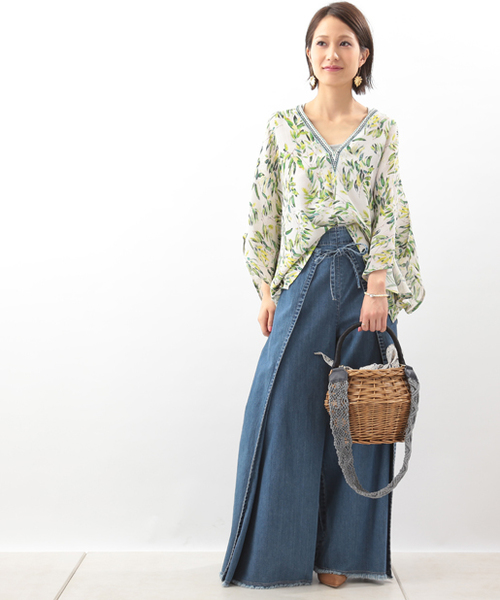 PAPILLONNER（パピヨネ）の「マクラメショルダー付きカゴバッグ（かごバッグ・レディース・ブラック系その他/ブルー系その他・FREE）」の12枚目の写真