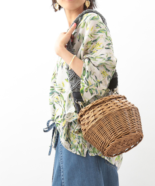 PAPILLONNER（パピヨネ）の「マクラメショルダー付きカゴバッグ（かごバッグ・レディース・ブラック系その他/ブルー系その他・FREE）」の11枚目の写真