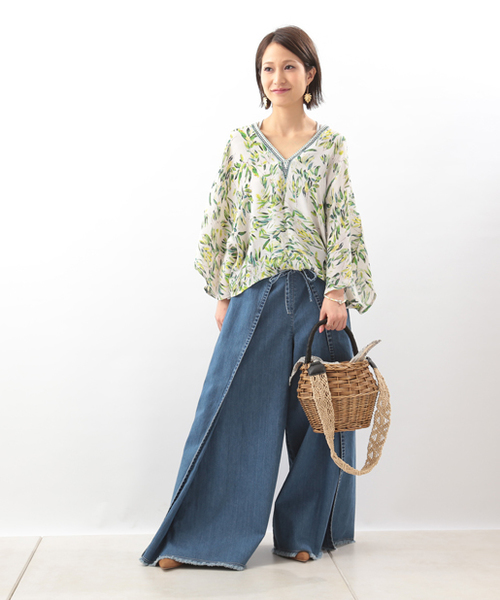 PAPILLONNER（パピヨネ）の「マクラメショルダー付きカゴバッグ（かごバッグ・レディース・ブラック系その他/ブルー系その他・FREE）」の20枚目の写真