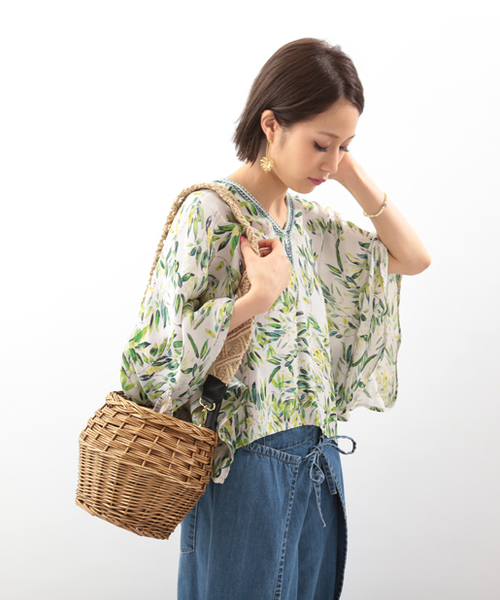 PAPILLONNER（パピヨネ）の「マクラメショルダー付きカゴバッグ（かごバッグ・レディース・ブラック系その他/ブルー系その他・FREE）」の17枚目の写真