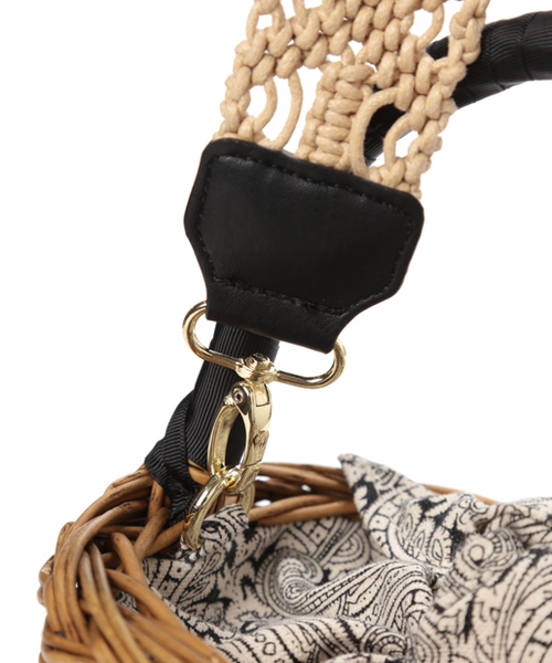 PAPILLONNER（パピヨネ）の「マクラメショルダー付きカゴバッグ（かごバッグ・レディース・ブラック系その他/ブルー系その他・FREE）」の21枚目の写真