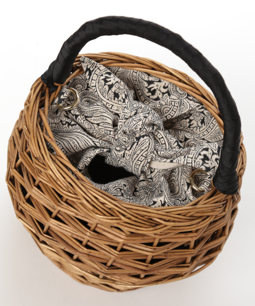 PAPILLONNER（パピヨネ）の「マクラメショルダー付きカゴバッグ（かごバッグ・レディース・ブラック系その他/ブルー系その他・FREE）」の7枚目の写真