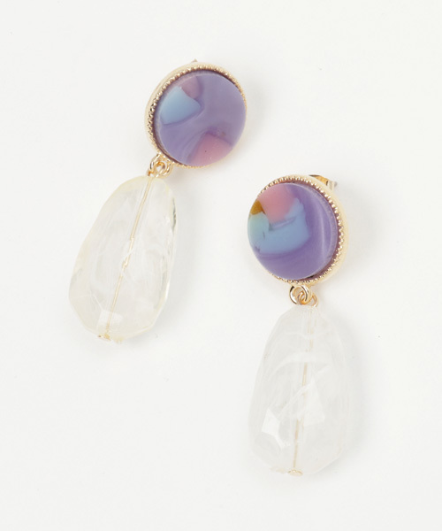 ear PAPILLONNER（イアパピヨネ）の「ニュアンスカラーピアス　【追加生産再荷☆】（ピアス（両耳用）・レディース・グレー/ブラウン/ブルー/ホワイト/レッド・FREE）」の20枚目の写真