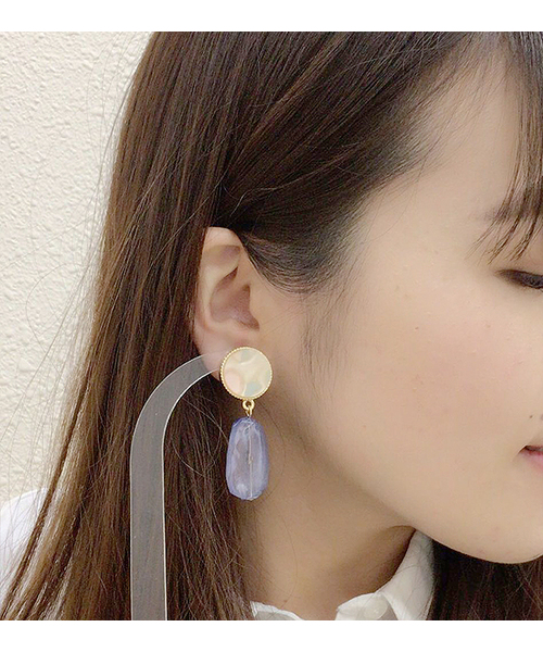 ear PAPILLONNER（イアパピヨネ）の「ニュアンスカラーピアス　【追加生産再荷☆】（ピアス（両耳用）・レディース・グレー/ブラウン/ブルー/ホワイト/レッド・FREE）」の17枚目の写真