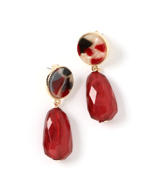 ear PAPILLONNER（イアパピヨネ）の「ニュアンスカラーピアス　【追加生産再荷☆】（ピアス（両耳用）・レディース・グレー/ブラウン/ブルー/ホワイト/レッド・FREE）」の5枚目の写真