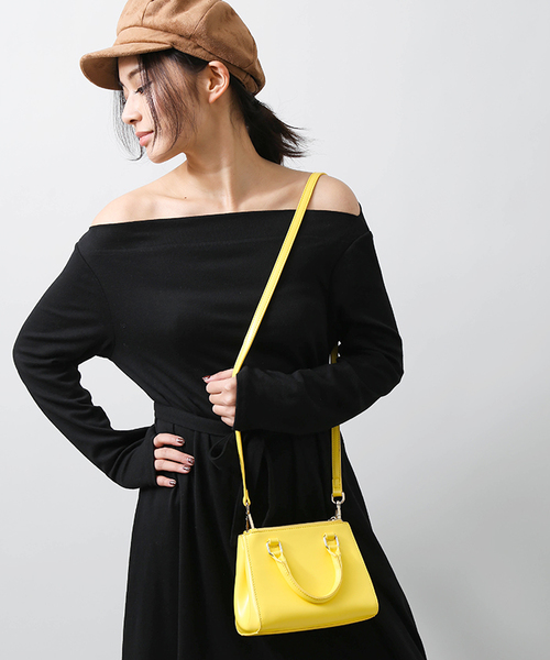 WEGO（ウィゴー）の「WEGO/ミニボストンバッグ（ショルダーバッグ・レディース・シルバー/イエロー/ピンク/レッド・FREE）」の3枚目の写真