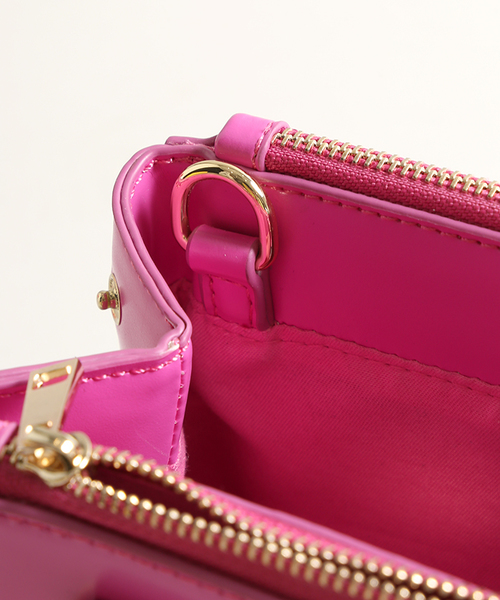 WEGO（ウィゴー）の「WEGO/ミニボストンバッグ（ショルダーバッグ・レディース・シルバー/イエロー/ピンク/レッド・FREE）」の12枚目の写真