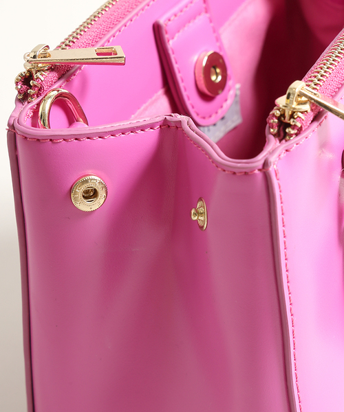 WEGO（ウィゴー）の「WEGO/ミニボストンバッグ（ショルダーバッグ・レディース・シルバー/イエロー/ピンク/レッド・FREE）」の13枚目の写真