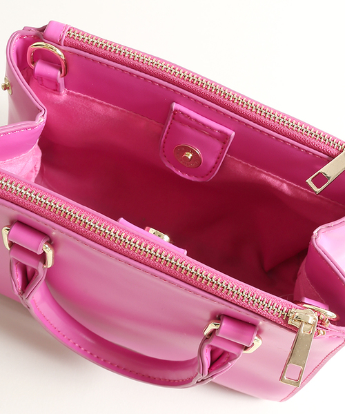 WEGO（ウィゴー）の「WEGO/ミニボストンバッグ（ショルダーバッグ・レディース・シルバー/イエロー/ピンク/レッド・FREE）」の7枚目の写真