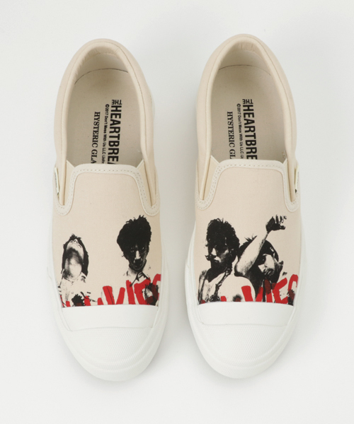 HYSTERIC GLAMOUR(ヒステリックグラマー)の「THE HEART BREAKERS/TOE プリント スリッポン(スリッポン・レディース・ホワイト・23cm/24cm/25cm)」の6枚目の写真