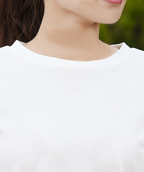 Luz Llena (philter)（ラズレナ　フィルター）の「[スカーフ付き]クルーネック無地Tシャツ（Tシャツ/カットソー・レディース・ホワイト/ブラック・MEDIUM）」の11枚目の写真