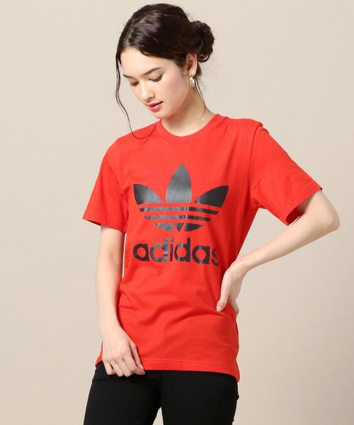 adidas（アディダス）の「＜adidas＞トレフォイルTシャツ（Tシャツ/カットソー・レディース・ホワイト/ブラック/レッド・X-SMALL）」の3枚目の写真