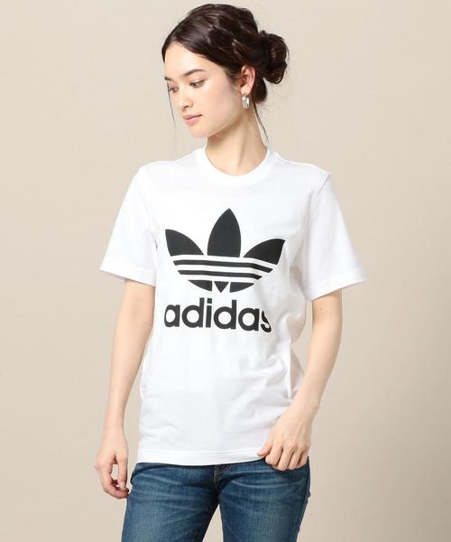 adidas（アディダス）の「＜adidas＞トレフォイルTシャツ（Tシャツ/カットソー・レディース・ホワイト/ブラック/レッド・X-SMALL）」の2枚目の写真