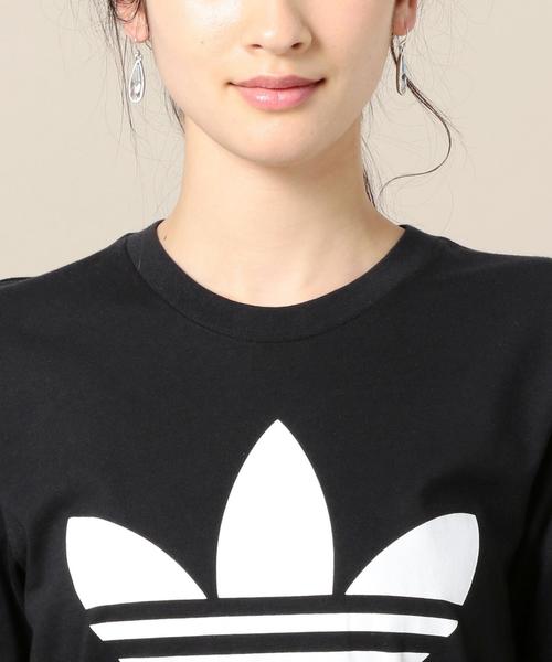 adidas（アディダス）の「＜adidas＞トレフォイルTシャツ（Tシャツ/カットソー・レディース・ホワイト/ブラック/レッド・X-SMALL）」の8枚目の写真