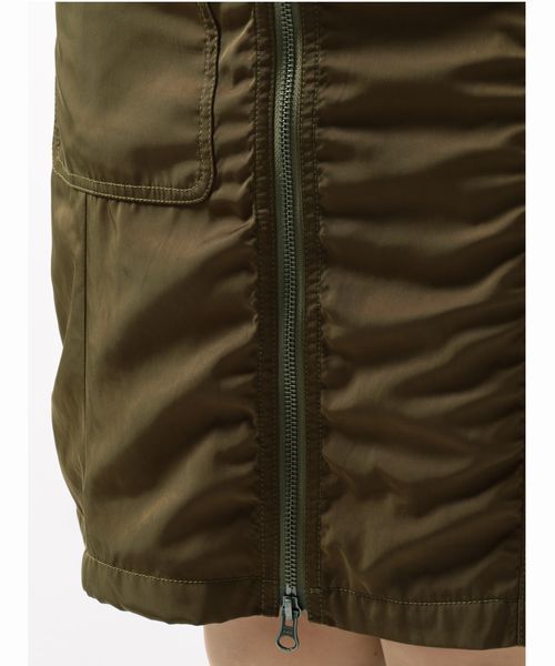 AVIREX(アヴィレックス)の「avirex/ アヴィレックス/ ZIPPERED KNEE LENGTH MA-1 SKIRT/ ジッパー ひざ丈 MA-1 スカート(スカート・レディース・ブラック/オリーブ・MEDIUM/SMALL)」の9枚目の写真