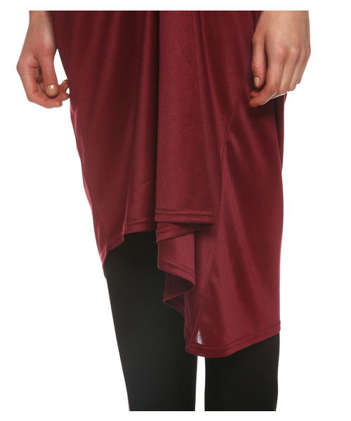 RIM.ARK（リムアーク）の「ソフトスムースアシンメトリーワンピース（ワンピース・レディース・ブラック/グレー/ホワイト/ワインレッド・1/2）」の10枚目の写真