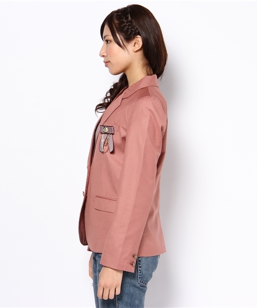 one after another NICE CLAUP（ワンアフターアナザーナイスクラップ）の「テーラードジャケット（テーラードジャケット・レディース・ネイビー/イエロー/ピンク系その他・MEDIUM/LARGE）」の13枚目の写真