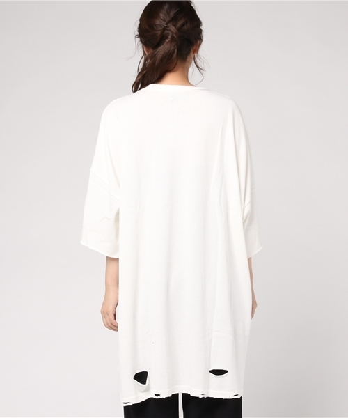 PUNYUS（プニュズ）の「FUGUバニービッグTシャツ（Tシャツ/カットソー・レディース・グリーン/ブラック/サックスブルー/ホワイト・FREE）」の7枚目の写真