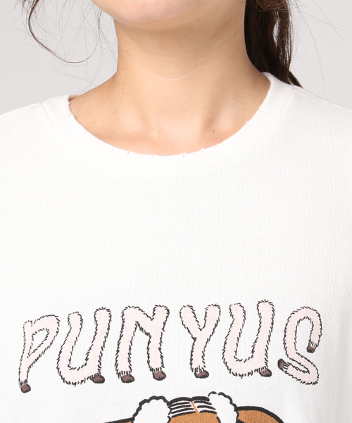 PUNYUS（プニュズ）の「FUGUバニービッグTシャツ（Tシャツ/カットソー・レディース・グリーン/ブラック/サックスブルー/ホワイト・FREE）」の8枚目の写真