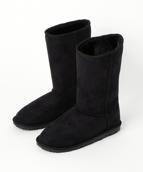 KOBE LETTUCE（コウベレタス）の「ベーシックミドル丈ムートンブーツ（ブーツ・レディース・ブラウン系その他/ベージュ/ブラック/チャコールグレー/ブラウン/キャメル/ブラック系その他/ブラック系その他2/ダークブラウン/ブラウン系その他2/チャコール/ブラック系/ブラック系その他3・M/S/L/LL）」の2枚目の写真
