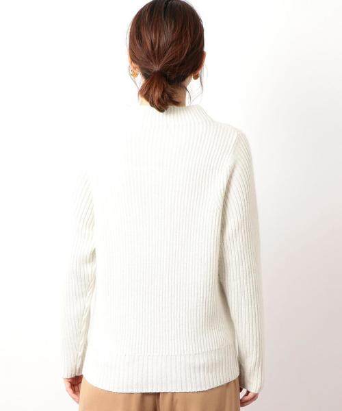 green label relaxing（グリーンレーベルリラクシング）の「RF ラメ ハイネック ニット ◆（ニット/セーター・レディース・オフホワイト/ネイビー/ライラック/ライトピンク・FREE）」の12枚目の写真