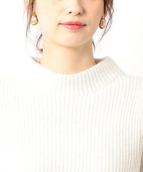 green label relaxing（グリーンレーベルリラクシング）の「RF ラメ ハイネック ニット ◆（ニット/セーター・レディース・オフホワイト/ネイビー/ライラック/ライトピンク・FREE）」の16枚目の写真