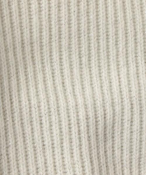 green label relaxing（グリーンレーベルリラクシング）の「RF ラメ ハイネック ニット ◆（ニット/セーター・レディース・オフホワイト/ネイビー/ライラック/ライトピンク・FREE）」の18枚目の写真